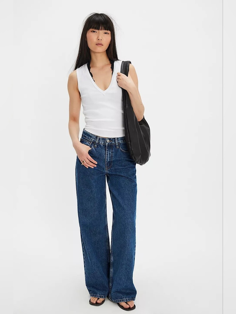 NWT Dala Denim Sling Jean Flat Blue Size 27 Small